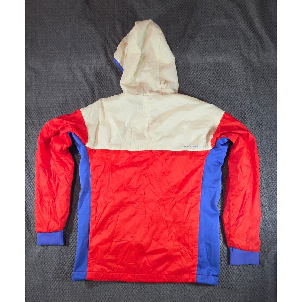 Cotopaxi Pacaya Insulated Hooded Jacket Mens Medium Colorblock Red Blue Cream - Picture 5 of 13